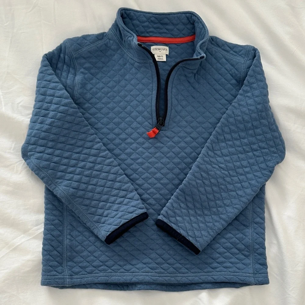 Crewcuts Blue Quilted 1/4 Zip - Picture 1 of 3